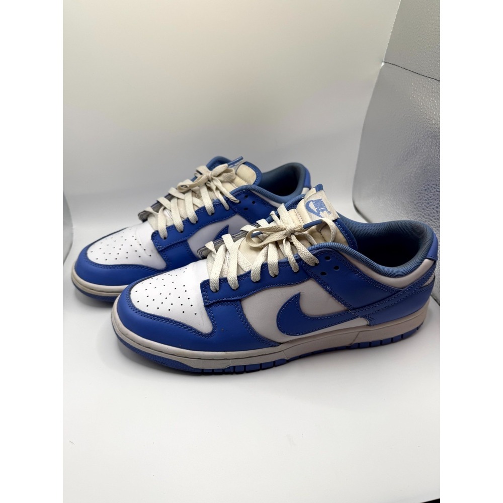 Nike Dunk‎ Low DV0833-400 Men's 10.5 Shoes White Polar Blue Leather Sneakers